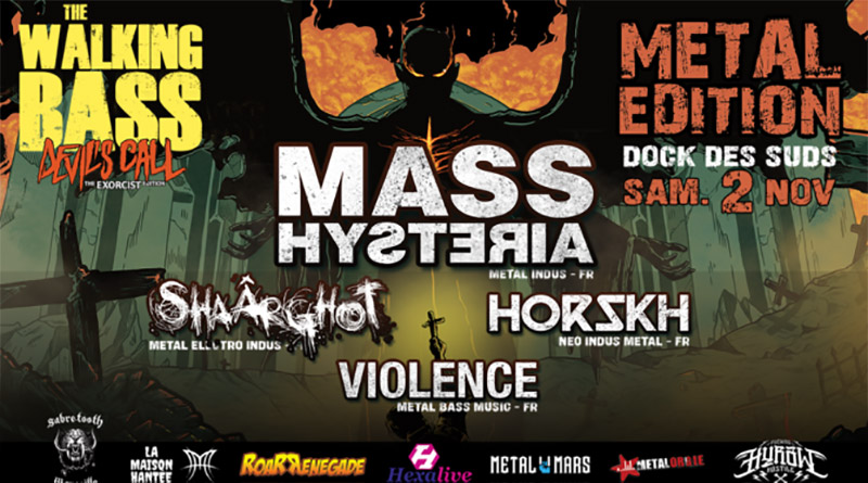 Le festival The Walking Bass proposes cette année une dernière soirée spéciale Metal avec Mas Hysteria en tête d'affiche