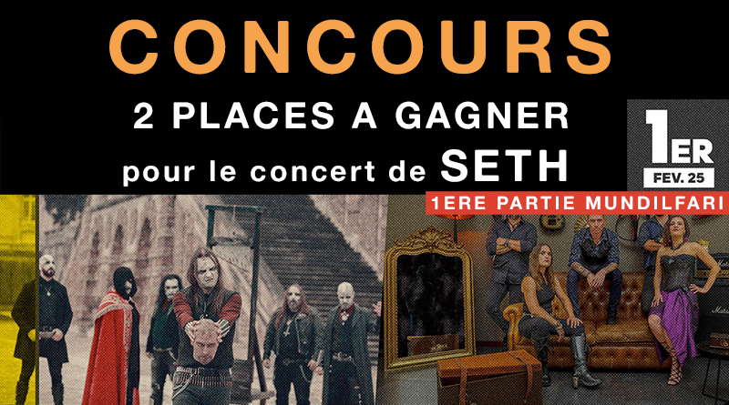 Concours : 2 places à gagner pour le concert de SETH, le 1er février 2025 à La Moba avec Mundilfari en 1ère partie