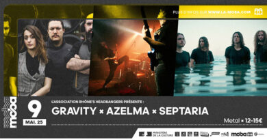 L'asso Rhône's Headbangers organise son 1er concert avec Gravity, Azelma et Septaria le 9 mai 2025 à La Moba