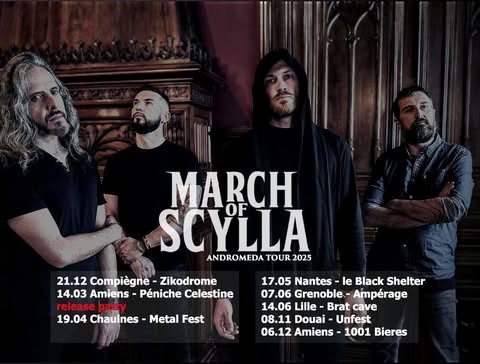 March of Scylla en tournée pour la sortie de son album Andromeda - Under a Metal Sun